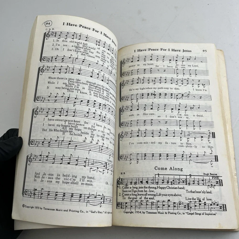 VTG 1970 God's Glory Tennessee Music & Printing Christian Songbook Hymnal Book